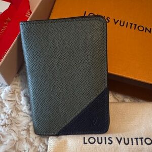 Louis Vuitton Olive and Navy Card Holder